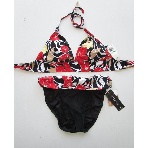 Be Creative Black Floral Bikini - Sz 8 - NEW - Picture 7 of 9